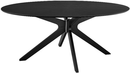 Crossroads 71&quot; Oval Wood Dining Table, Wood Veneer, Seats 6, Easy to