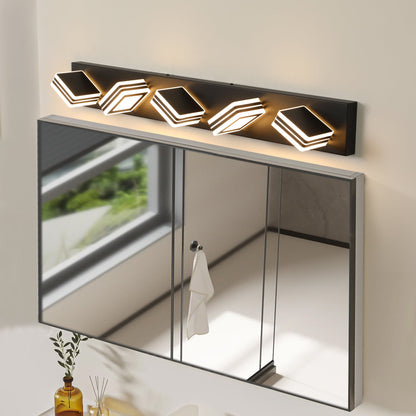 Modern 5-Light LED Vanity Light - Sleek Bathroom Wall Fixture, Iron &amp;