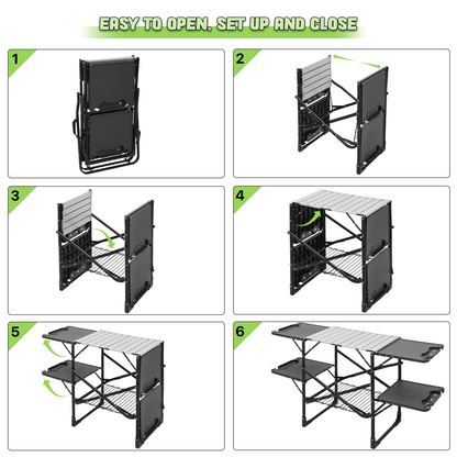 Foldable Camping Kitchen Station