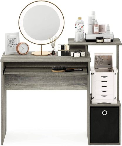 Econ Multipurpose Home Office Computer Writing Desk, French Oak Grey