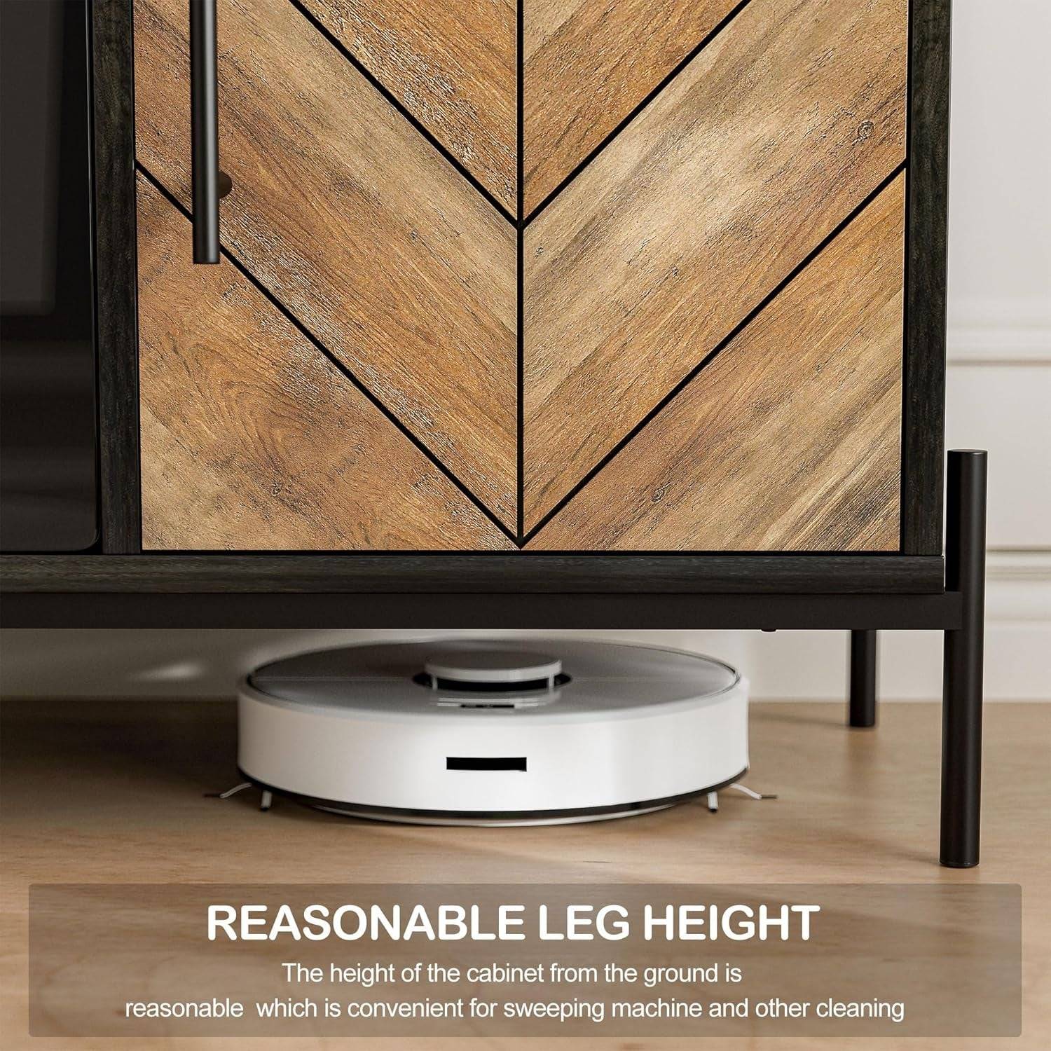 68&quot; TV Stand with 36&quot; Electric Fireplace Heater, Entertainment Center
