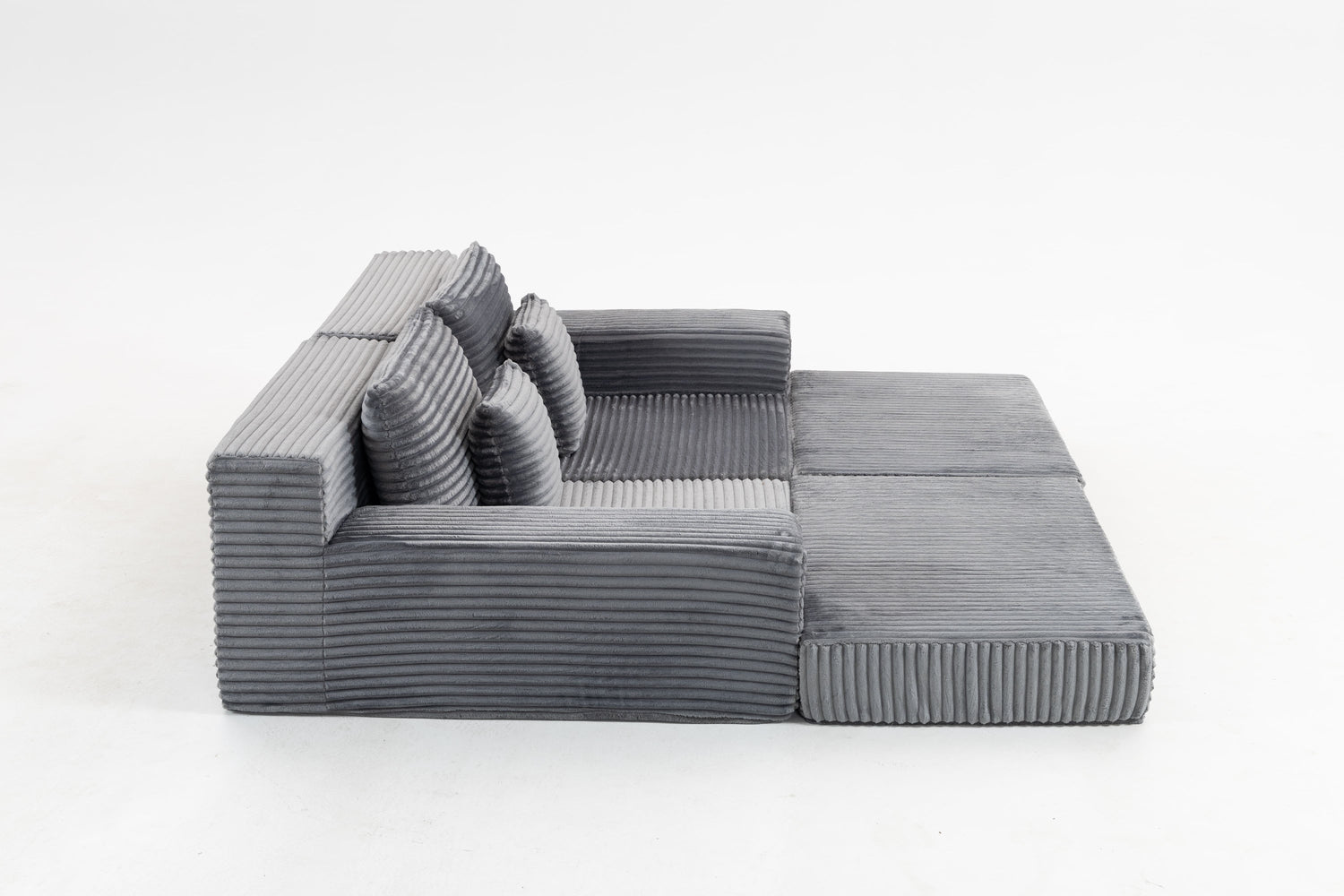 Double Lounge Chaise,Cloud Plush Sofa Bed,Upholstered Boneless Cloud