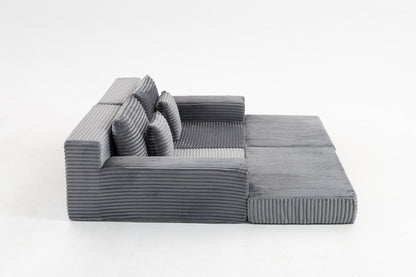 Double Lounge Chaise,Cloud Plush Sofa Bed,Upholstered Boneless Cloud