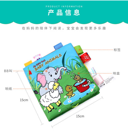 3D Toddlers Animal Foot Cloth Book Washable Montessori Baby Busy Board Early Learning Education Habits Knowledge Developing Toys