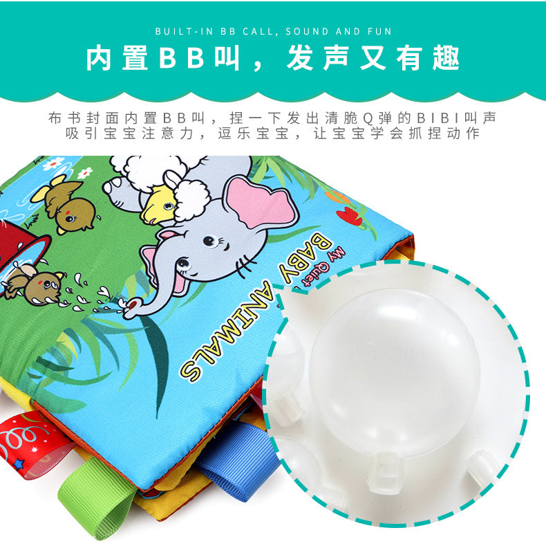 3D Toddlers Animal Foot Cloth Book Washable Montessori Baby Busy Board Early Learning Education Habits Knowledge Developing Toys