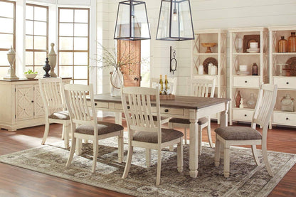 Bolanburg Farmhouse Dining Table with Drawers, Seats up to 6,