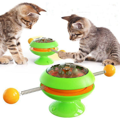 Interactive Rotatable Cat Toy With Catnip - Multi-Functional Fun For