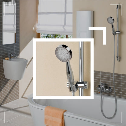 Automatically Color-Changing LED Rainfall Shower Head - 1pc Water Saving Showerhead with Temperature Sensor - Bathroom Accessories