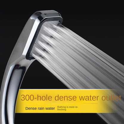 1pc Pressurized Handheld Shower Head, 300 Holes Water Out Shower Head, Bathroom Shower Nozzle, Shower Sprinkler, Bathroom Hardware, Bathroom Accessories, Enjoy A Luxurious Bathing Experience