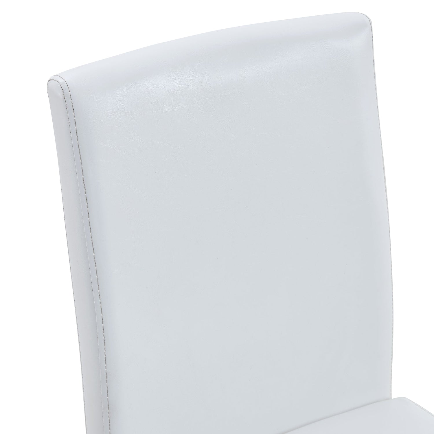 Four White PU dining chairs, simple and versatile, comfortable and