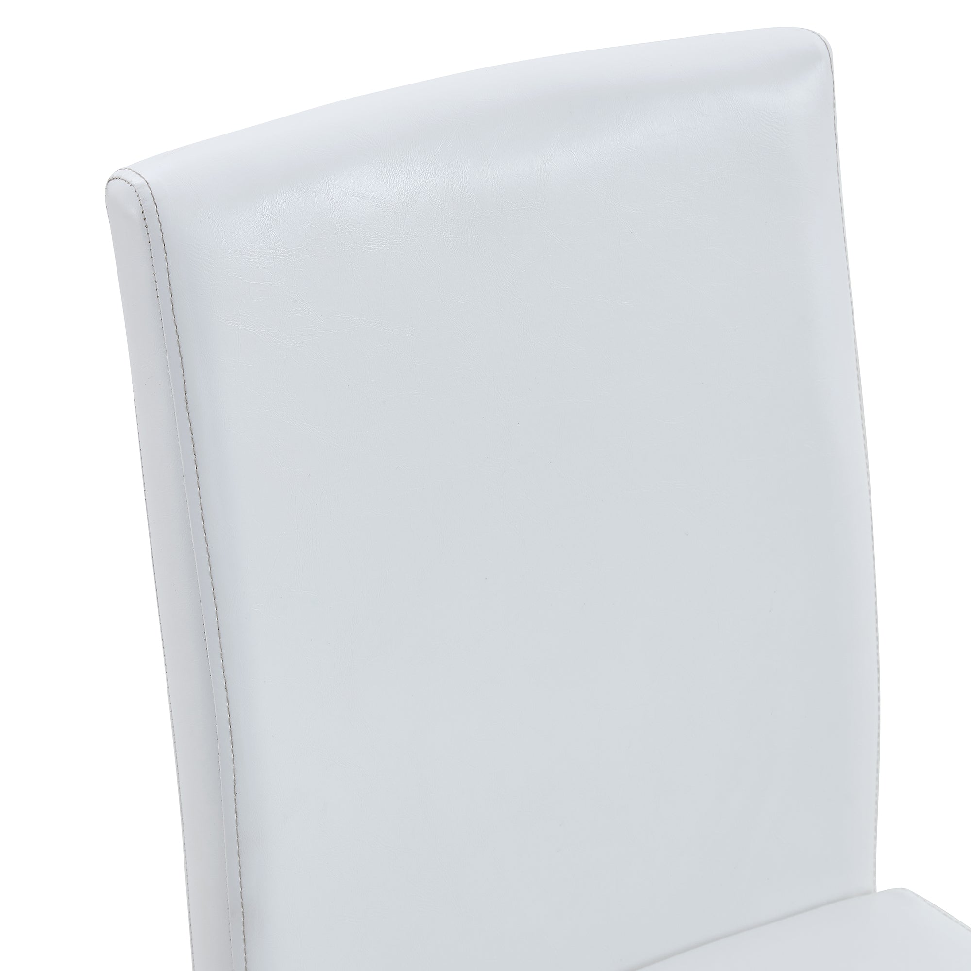 Four White PU dining chairs, simple and versatile, comfortable and