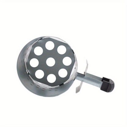 Expert Grill Chimney Starter with Safety Handle for Grilling, Silver