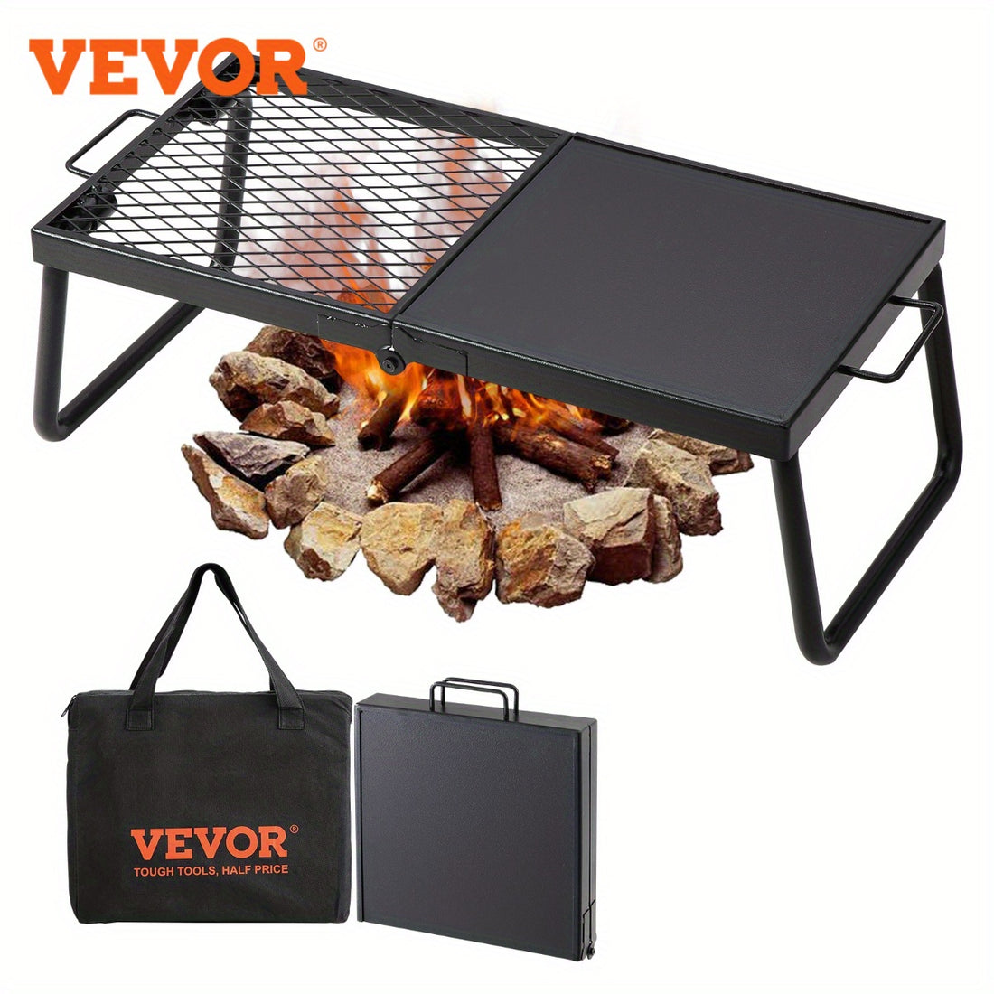 VEVOR Folding Campfire Grill Heavy Duty