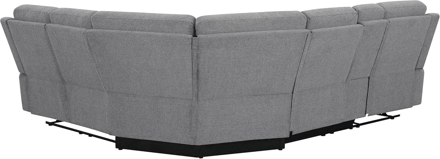 David 3-Piece Motion Sectional Sofa in Smoke