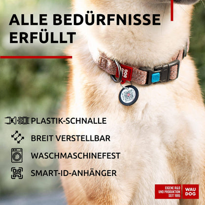 Reflective Cotton Dog Collar Eco Friendly Alt to Nylon Collar for