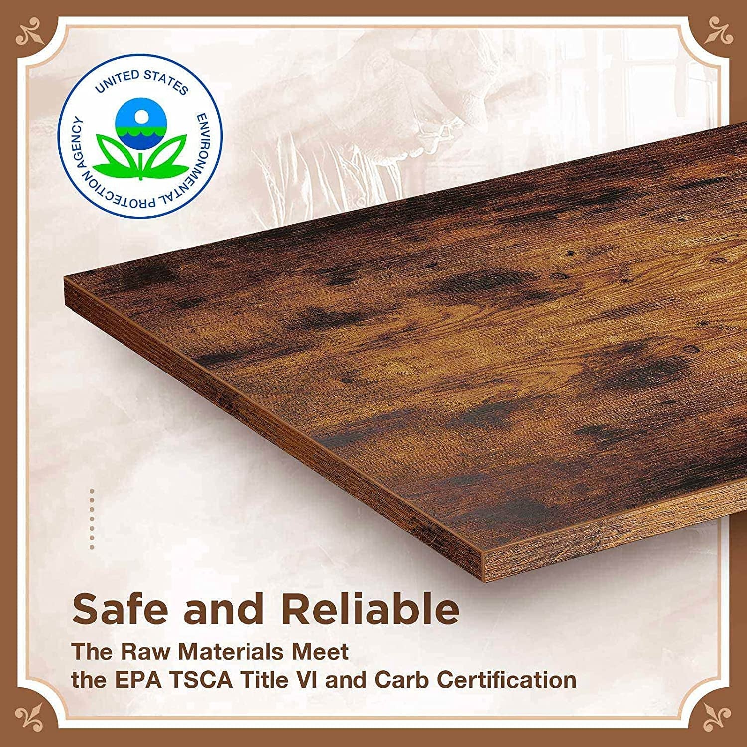 Rustic Console Table with Mesh Shelves