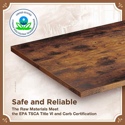 Rustic Console Table with Mesh Shelves