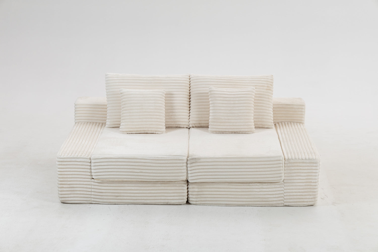 Double Lounge Chaise,Cloud Plush Sofa Bed,Upholstered Boneless Cloud