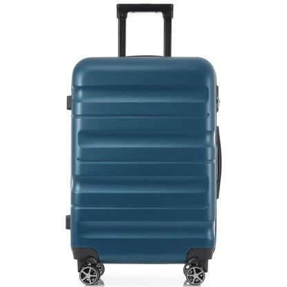 Hardshell ABS Luggage Set, 24-Inch Checked Suitcase with Spinner
