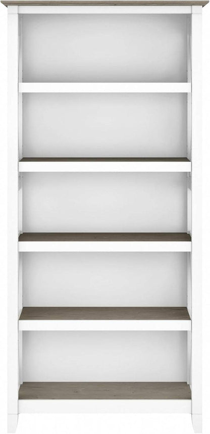 Bush Furniture BSH24470221 Key West 5-Shelf 66-Inch H Bookcase,