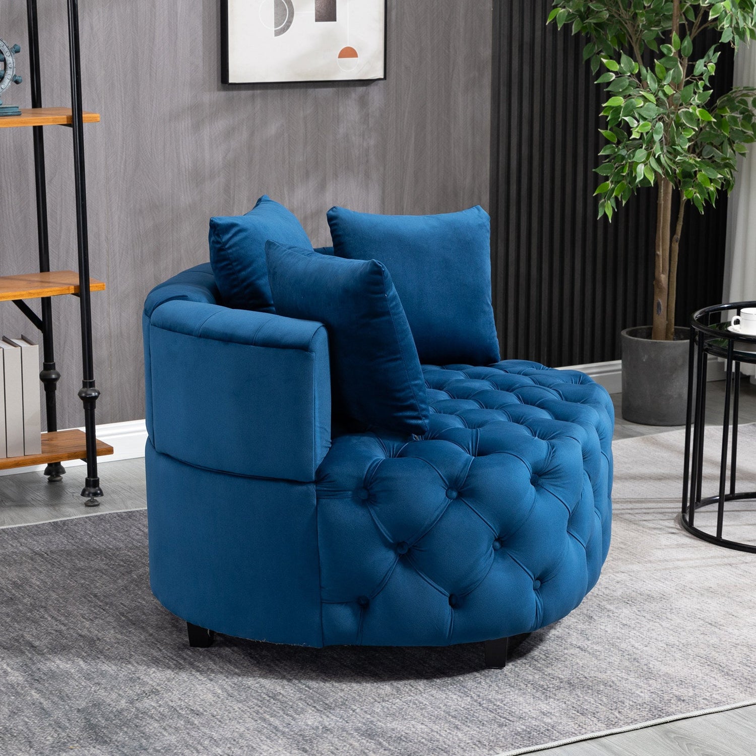 A&amp;A Furniture,Accent Chair / Classical Barrel Chair for living room /