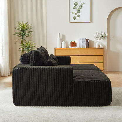 87" Oversized Sectional Lounge Chaise ,No Assembly Required,Cloud