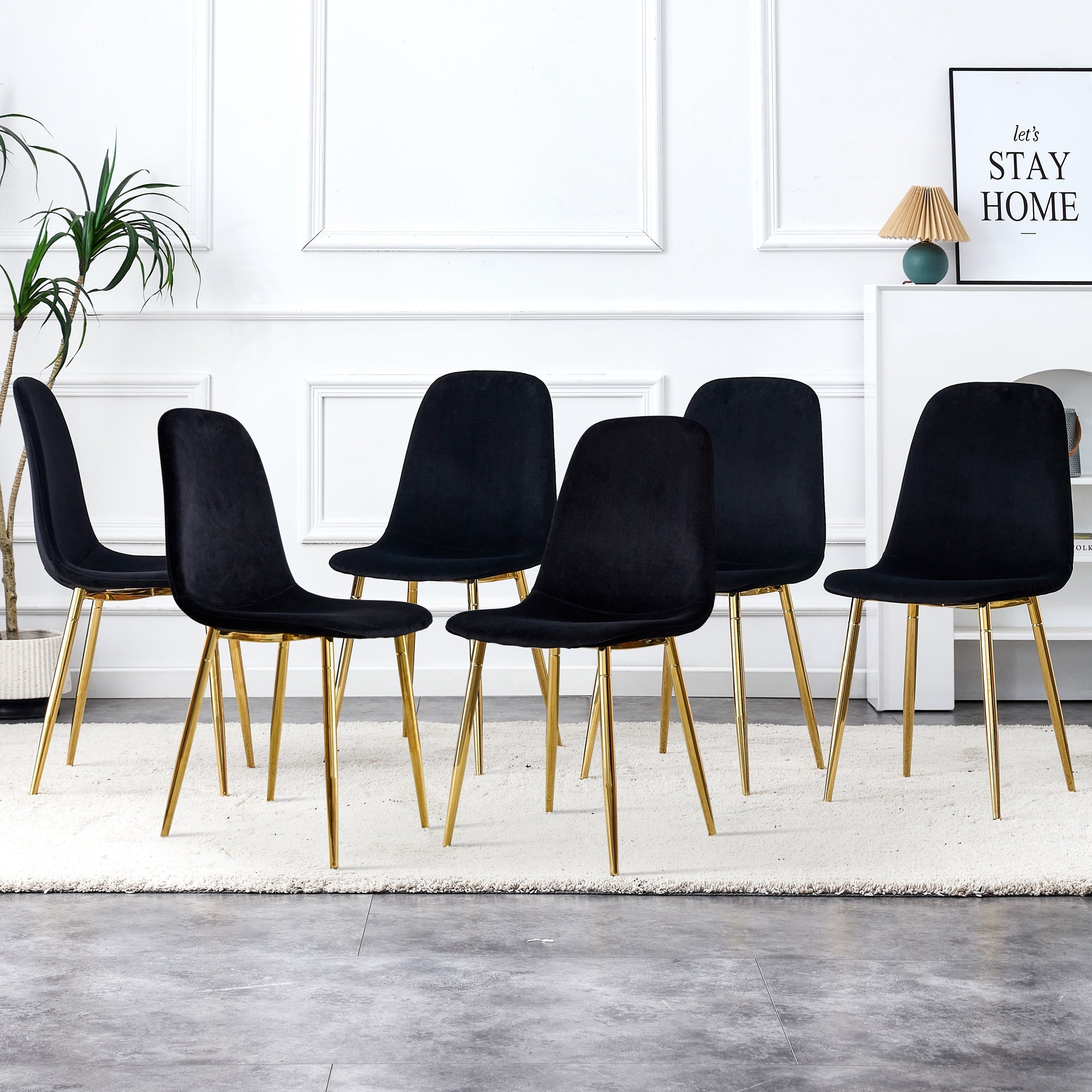 A set of 6 dining chairs, featuring modern medieval style restaurant
