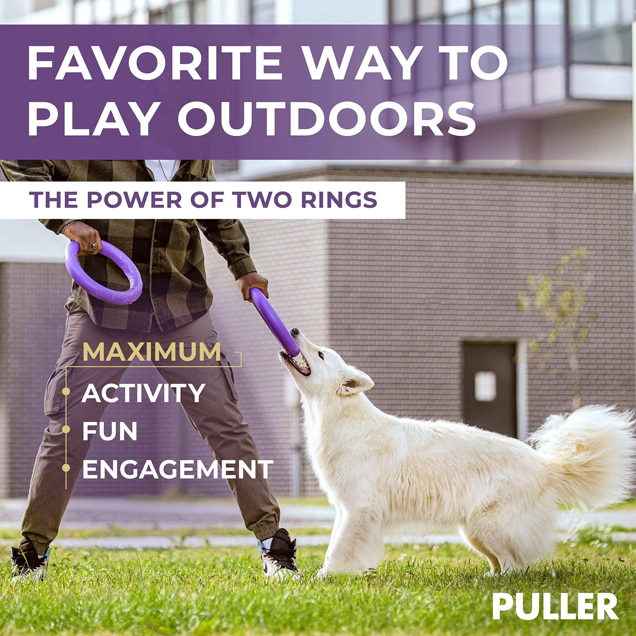 Puller Outdoor Dog Ring Toys   Dog Fetch Toy &amp; Tug of War Dog Toy for