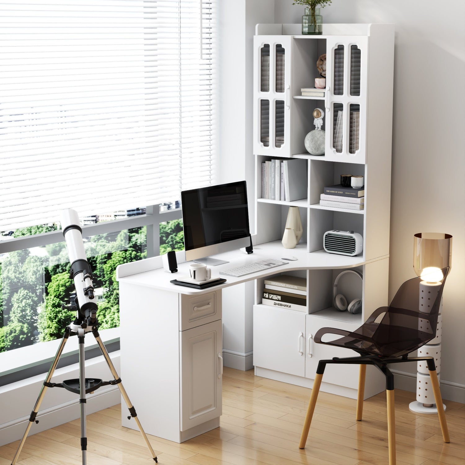 L-Shaped Corner Computer Desk  for Home Office or Study desk, Study