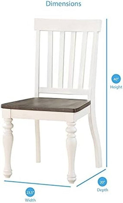 Furniture Joanna Side Chair, Set of 2 Chairs, Farmhouse Style, 2-Tone