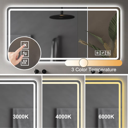 28*60inch LED Bathroom Vanity Mirror ,wall mirror,Anti-Fog,
