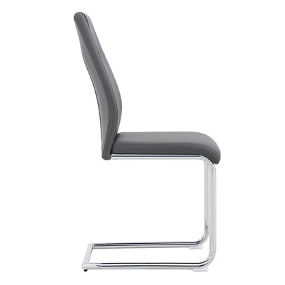 Modern Dining Chairs with Faux Leather Padded Seat Dining Living Room