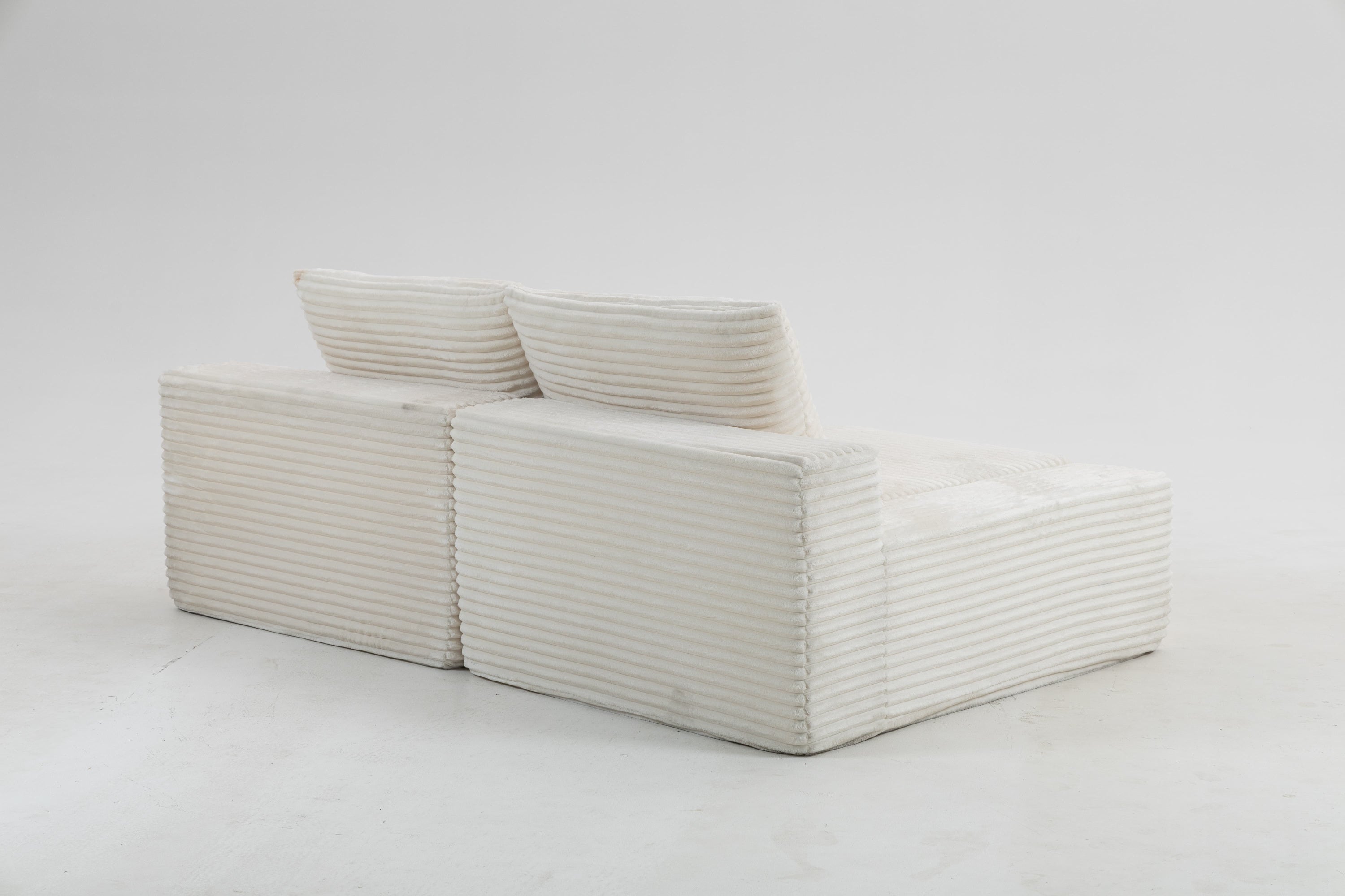 Double Lounge Chaise,Cloud Plush Sofa Bed,Upholstered Boneless Cloud