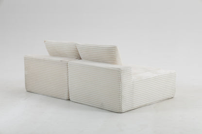Double Lounge Chaise,Cloud Plush Sofa Bed,Upholstered Boneless Cloud