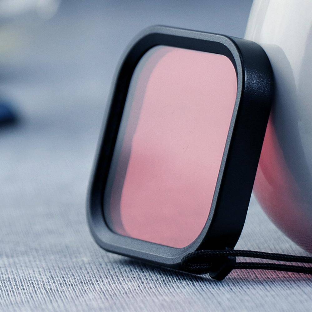 AMZER Square Housing Diving Color Lens Filter for GoPro HERO8 - Pink