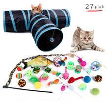 22-Piece Funny Cat Toy Set With Cat Tunnel - Interactive Pet Toys For