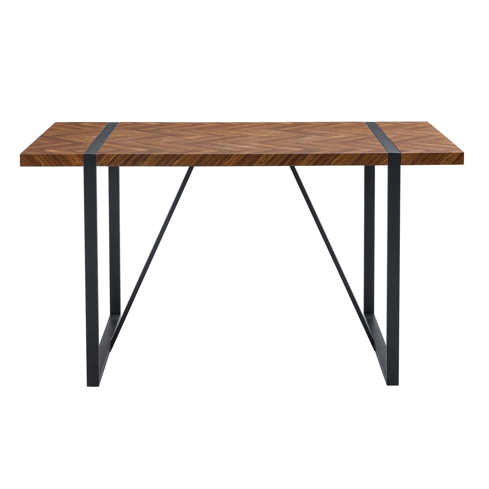 A minimalist retro rectangular dining table with a specially textured