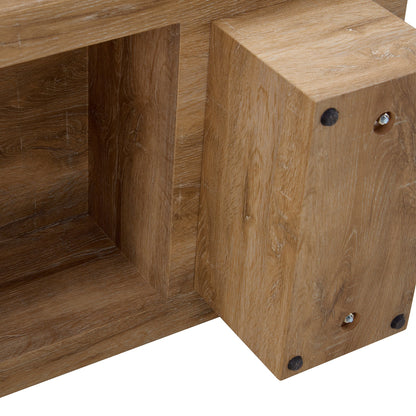 Modern Simple Light Wood Texture MDF Coffee Table - 43.3&