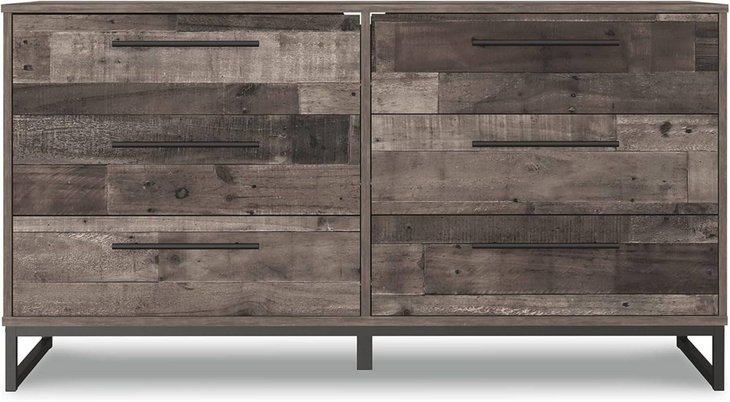 Neilsville 6 Drawer Dresser, Dark Brown