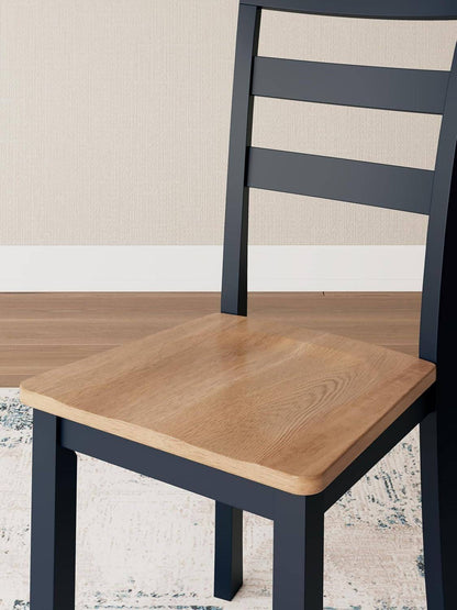 Gesthaven Solid Wood Frame Dining Chair, Set of 2, White/Natural