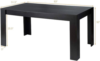 Dining Table for 6, Wood Rectangular Table, 63&quot; L X 31.5&quot; W X 30&quot; H
