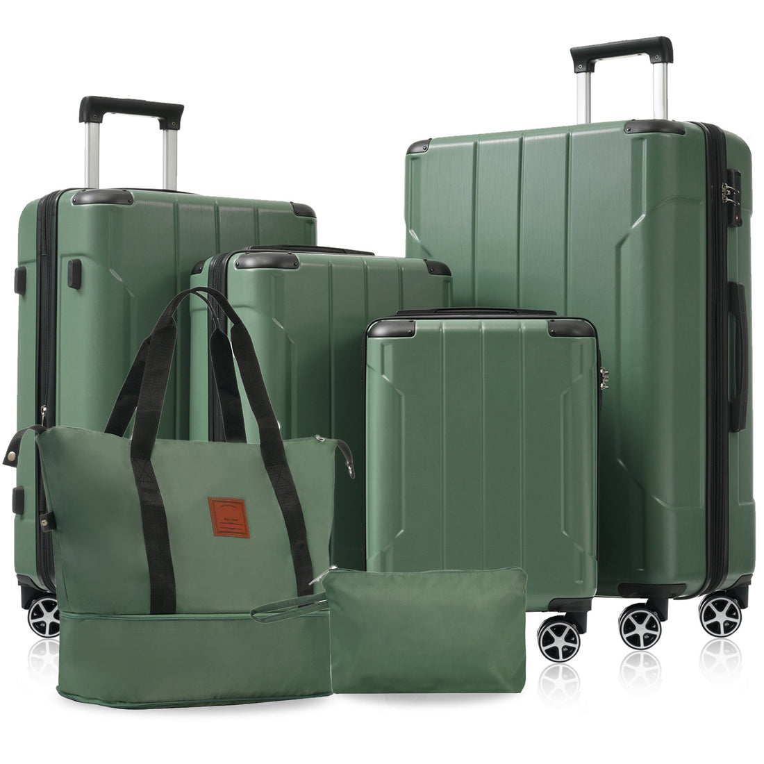 Hardshell Luggage Sets 6 Piece Suitcase Set, Expandable Lightweight