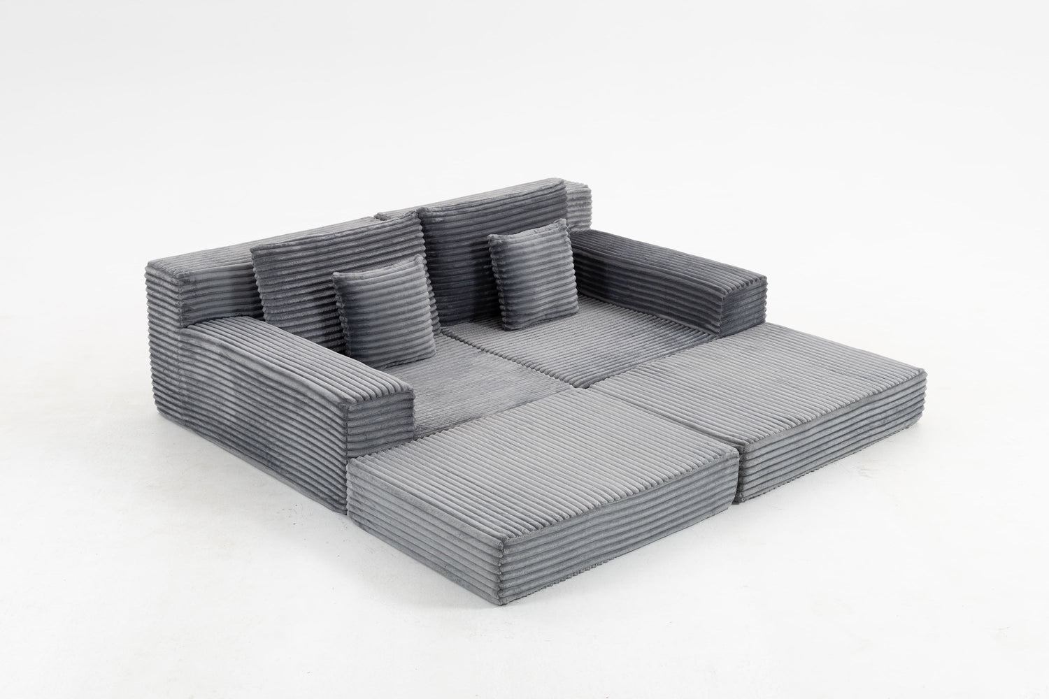 Double Lounge Chaise,Cloud Plush Sofa Bed,Upholstered Boneless Cloud