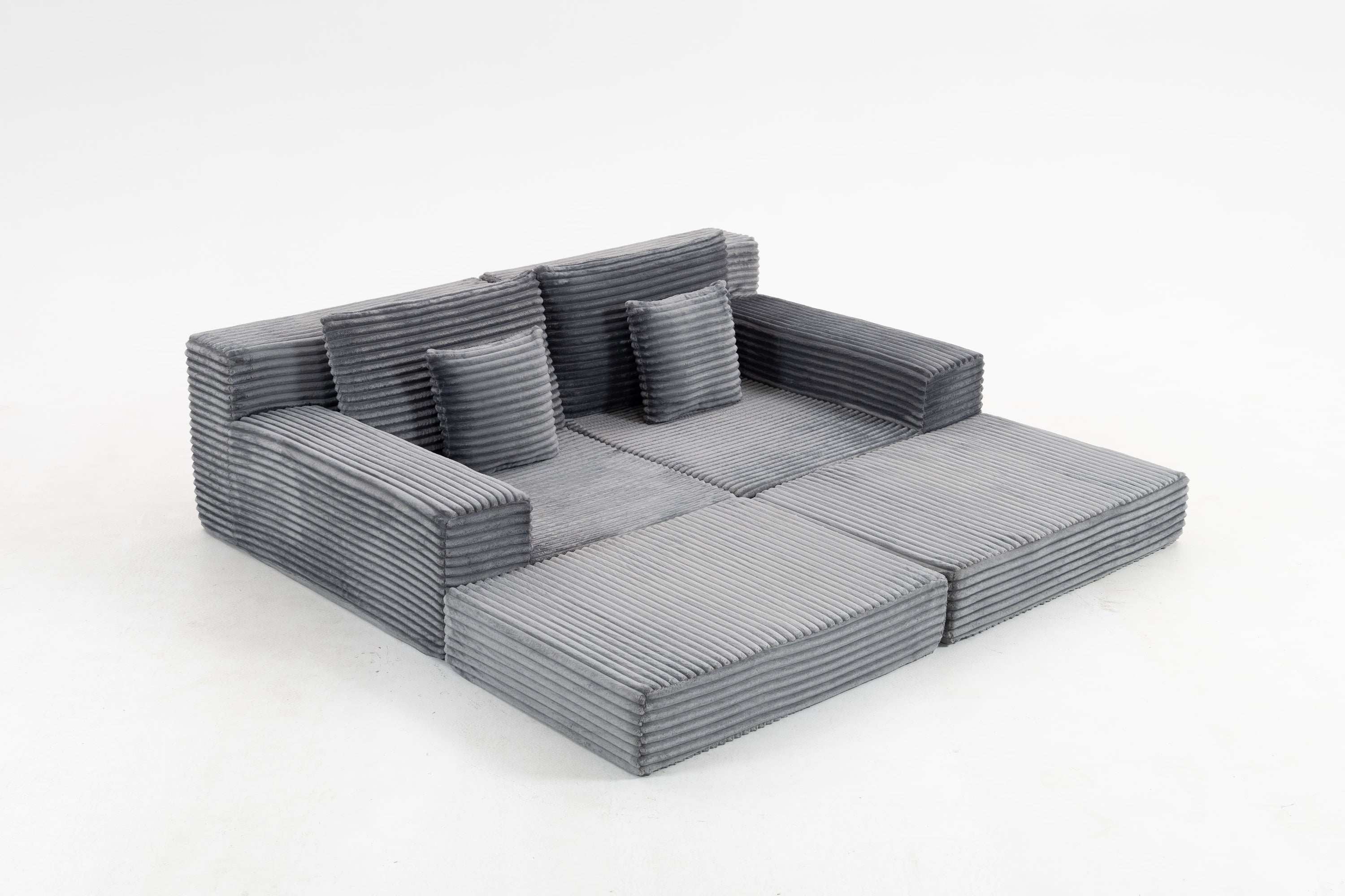 Double Lounge Chaise,Cloud Plush Sofa Bed,Upholstered Boneless Cloud