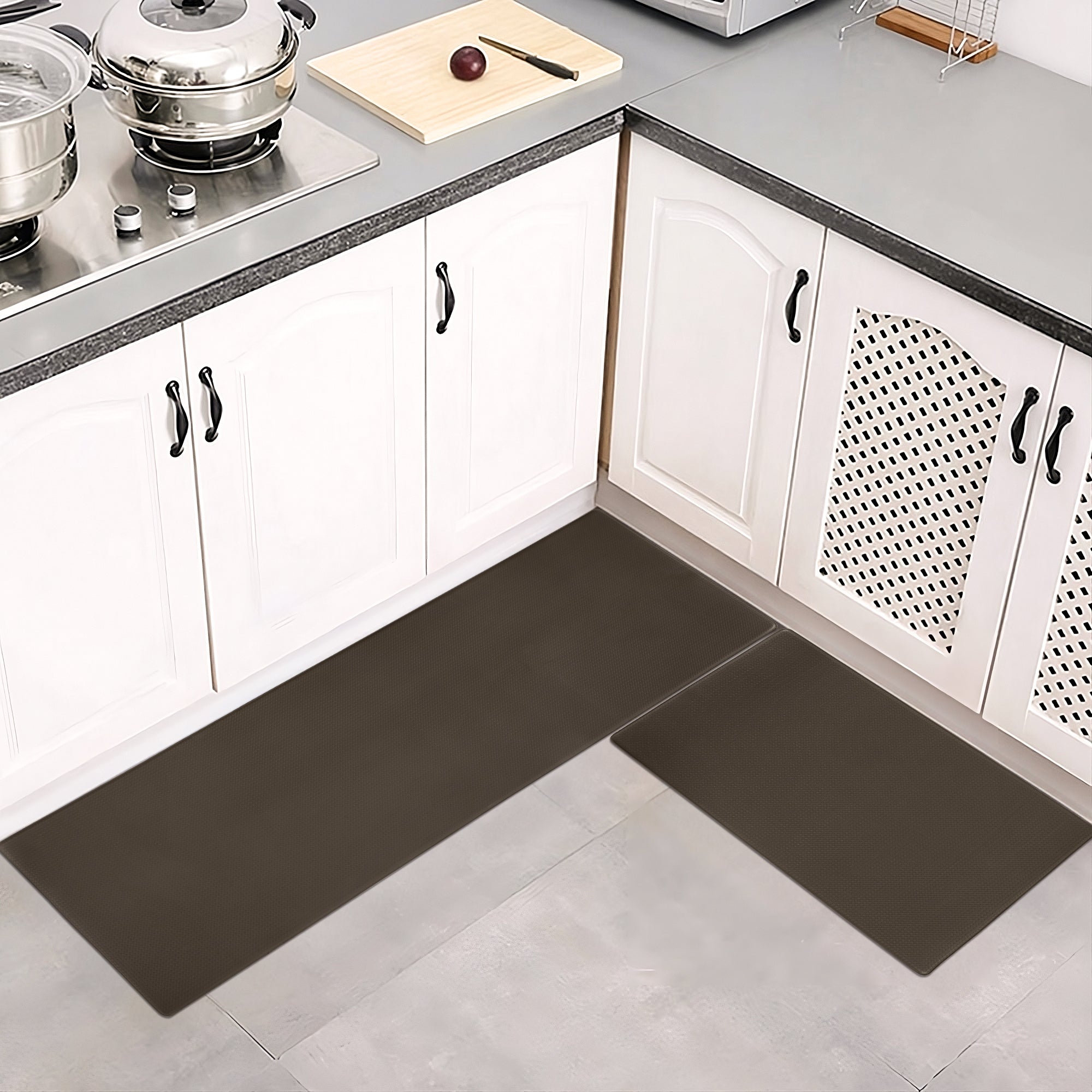 Kitchen Floor Mat Two-piece Set Of Non-slip, Waterproof And Easy To Sc