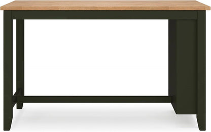Gesthaven Modern Counter Height Dining Table with 3 Shelves and