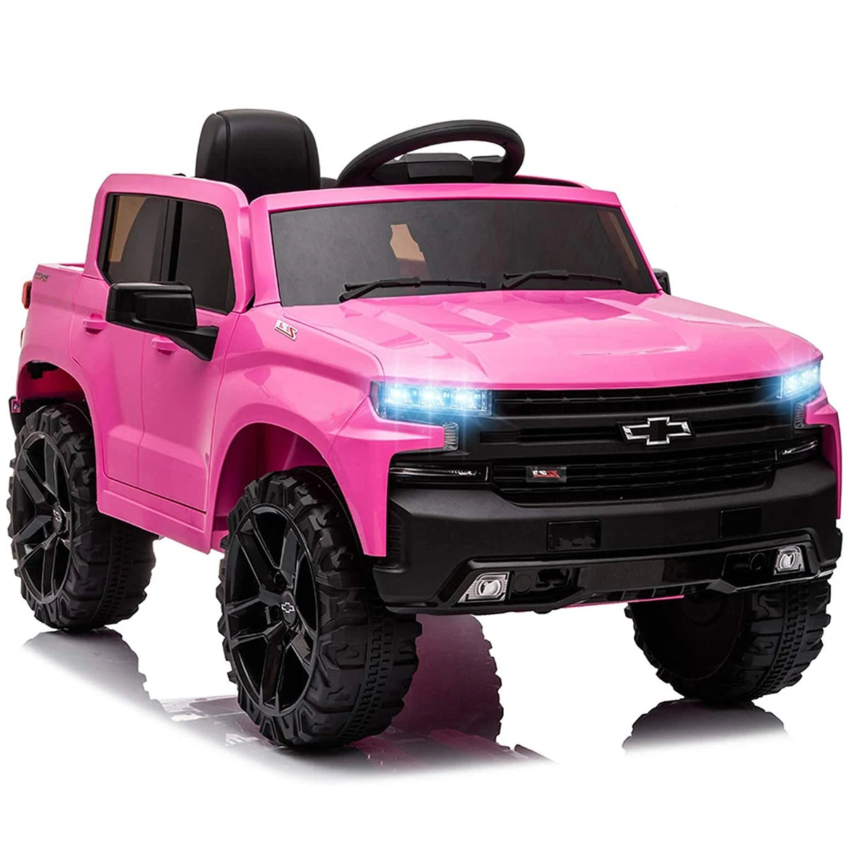 Funtok RS03 12V Powered Kids Electric Ride on Car Truck Safety Lock bluetooth Music LED Lights with Remote Control Car Toy Gifts