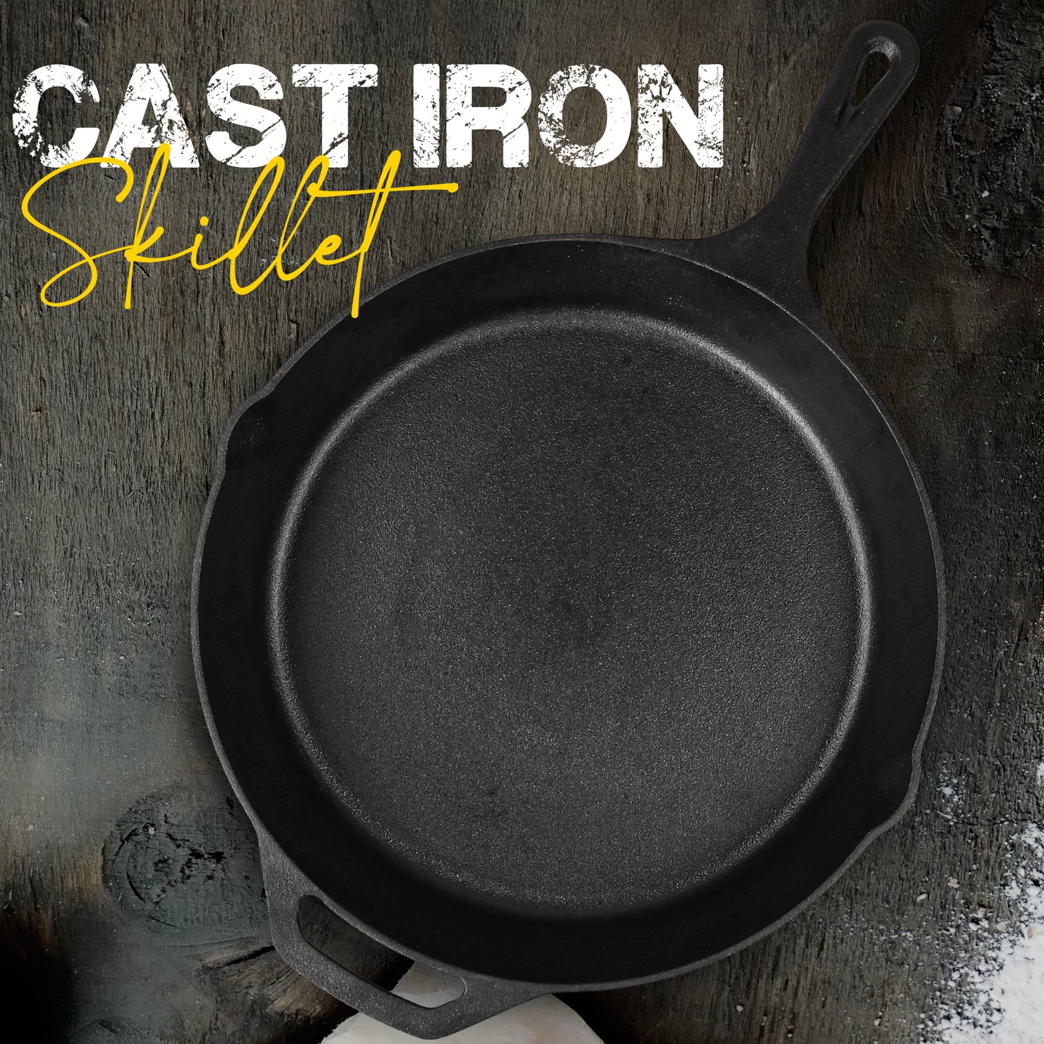 Utopia Kitchen Pre-Seasoned Cast Iron Skillet 12 Inch