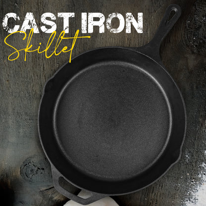 Utopia Kitchen Pre-Seasoned Cast Iron Skillet 12 Inch