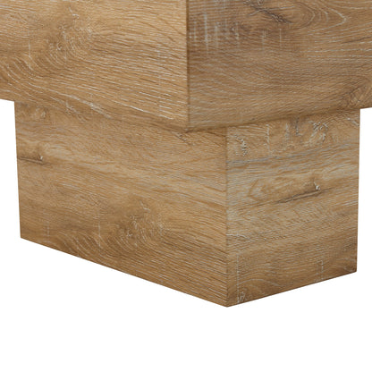 Modern Simple Light Wood Texture MDF Coffee Table - 43.3&
